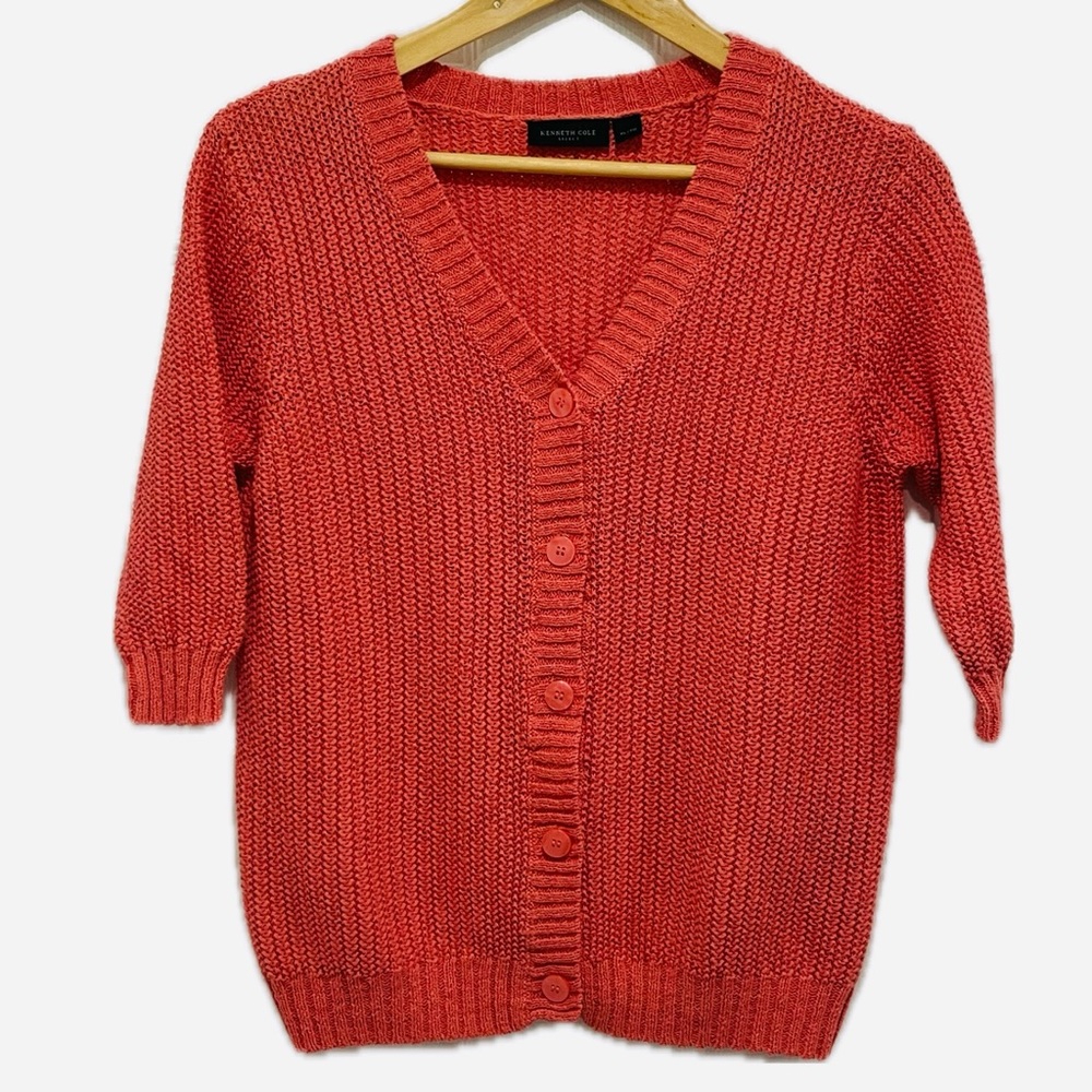 Sz.XL-Short Sleeve Cardigan-Kenneth Cole Select